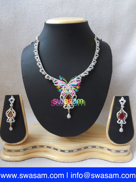 Root Catalog > Swasam > Jewelry > Necklaces > CZ Stone Necklace set