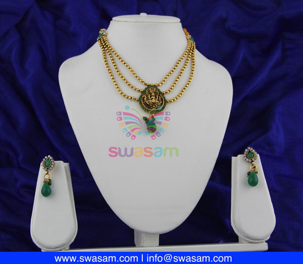 Green Temple design Necklace Set