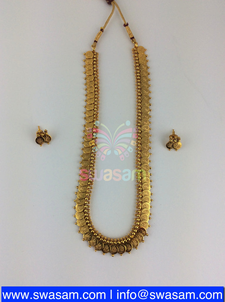 Long Coin Set Temple design Gold