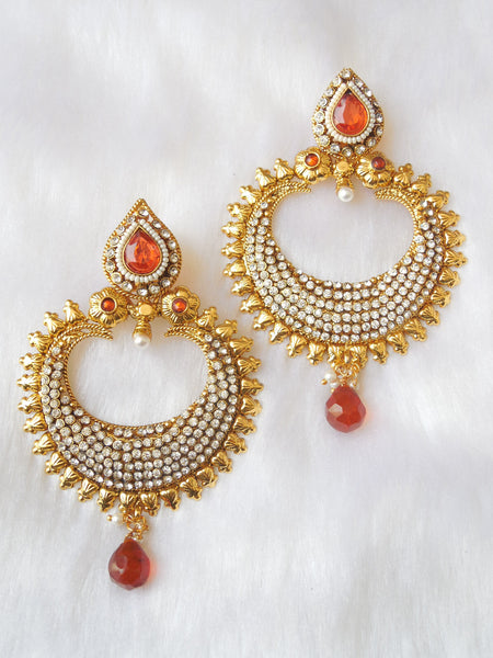 Polki Earings Orange