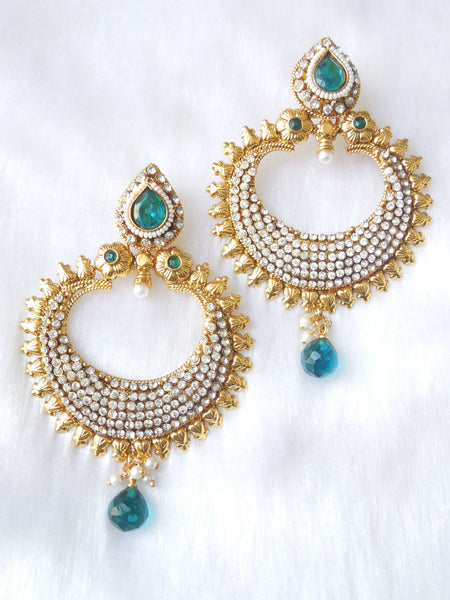 Polki Earings Green