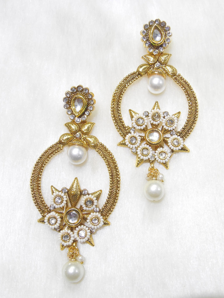 Polki Earings Pearl