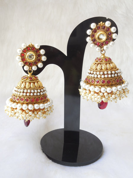 Jhumka Earings Pink Extra Large