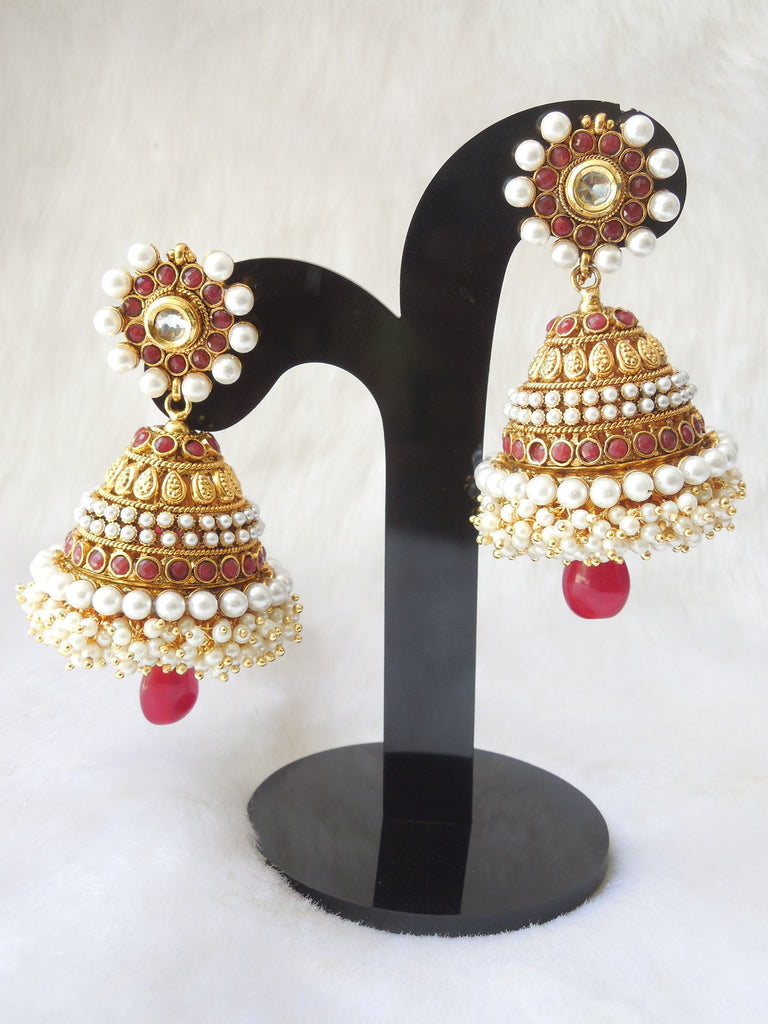 Jhumka Maroon Large Extra Large