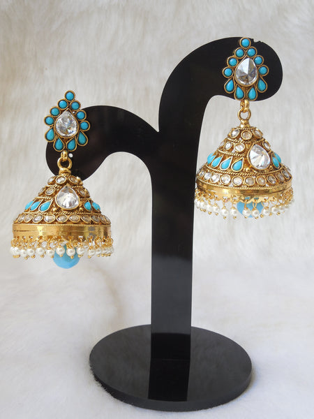 Jhumka Earings Firoza Large