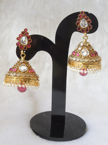 Jhumka Earings Pink