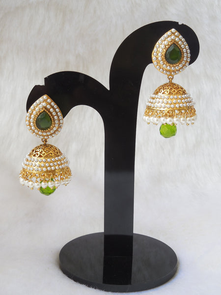 Jhumka Earings Parat Green