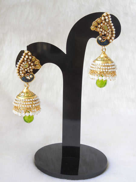 Jhumka Earings Parat Green