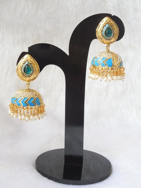 Jhumka Earings Firoza Medium