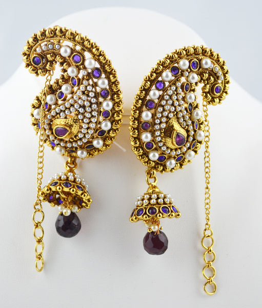 Full ear covering Purple and Pearls