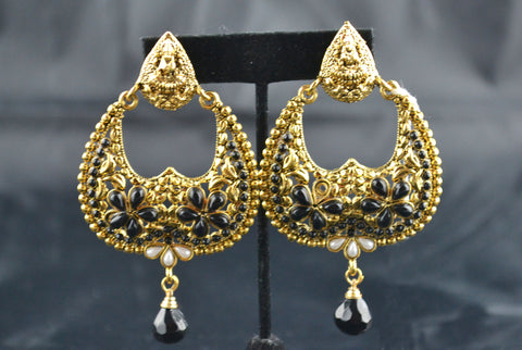 Black Temple Design Earring