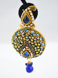 Royal Blue Polki Earring