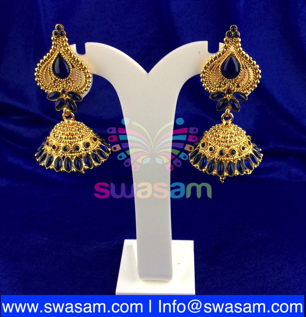 Jhumka Medium Royal Blue