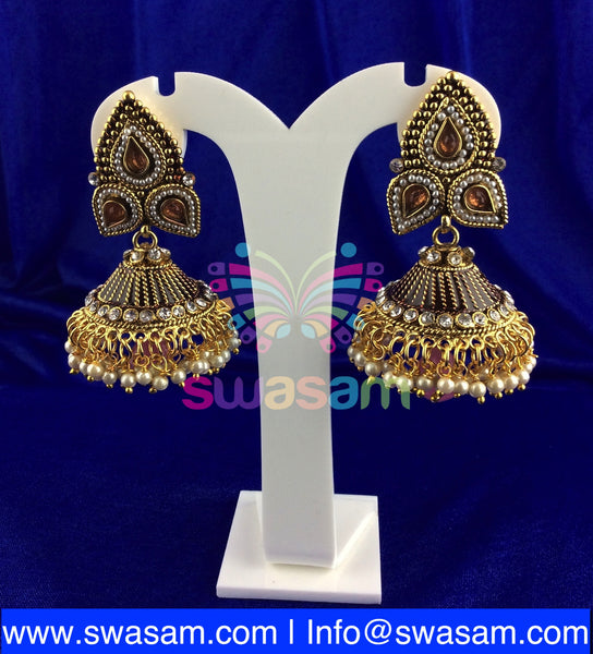 Jhumka Medium Rose