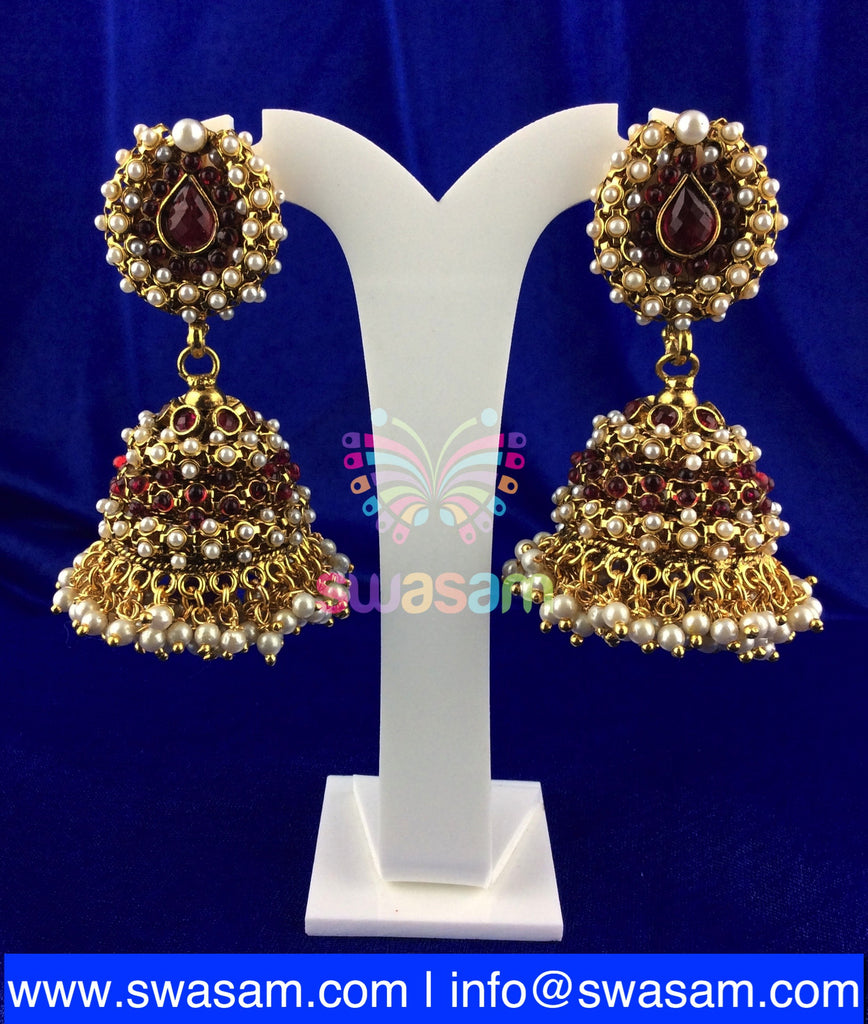 Jhumka Large Pink