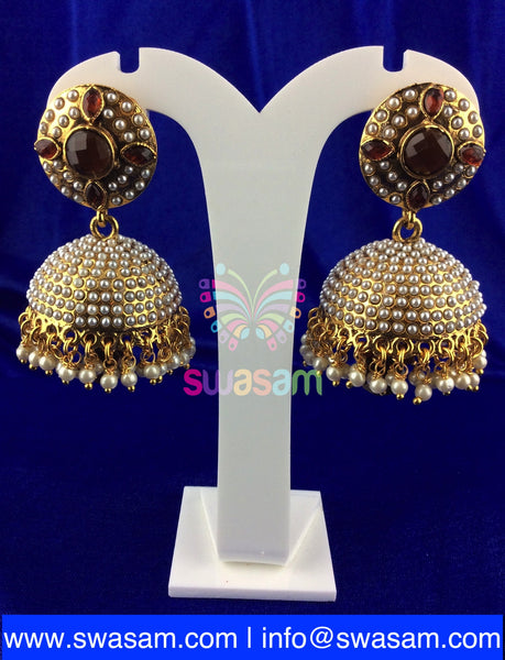 Jhumka Medium Round Brown