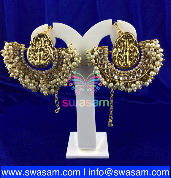 Pearl Laxumi Design Ram Leela style Earring Medium