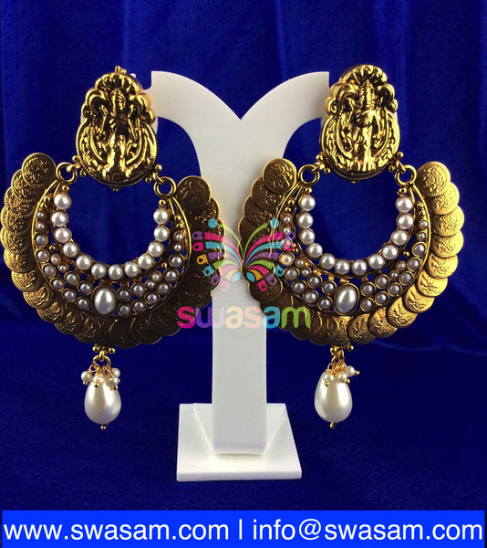 Pearl Laxumi Design Ram Leela style Earring Large