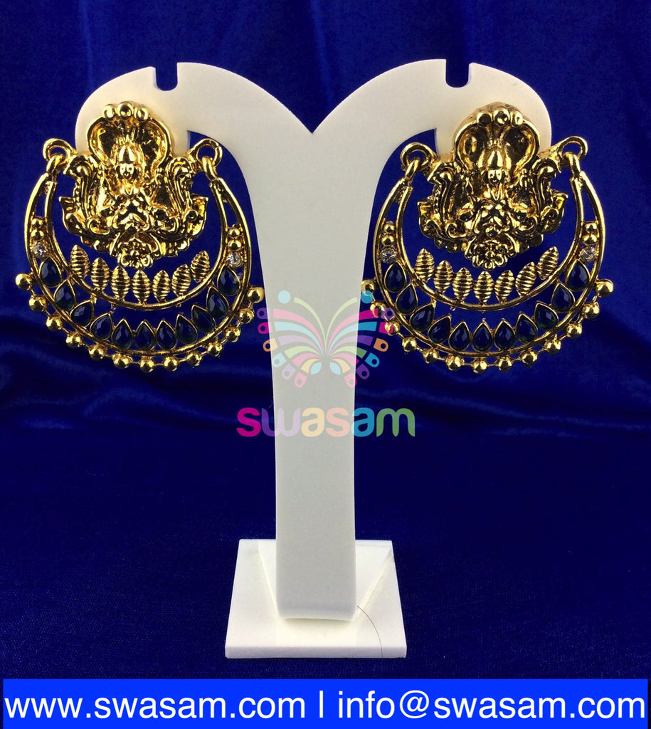 Royal Blue Ram Leela style Earring Medium