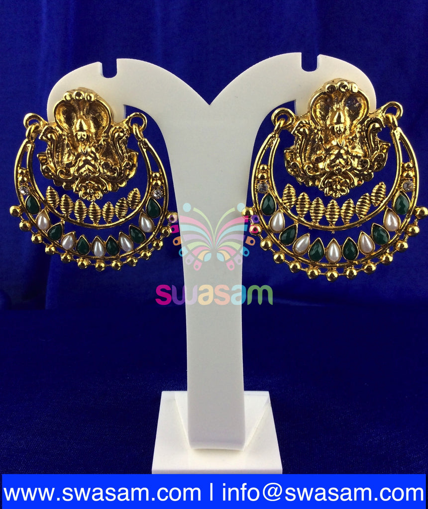 Green Ram Leela style Earring Medium